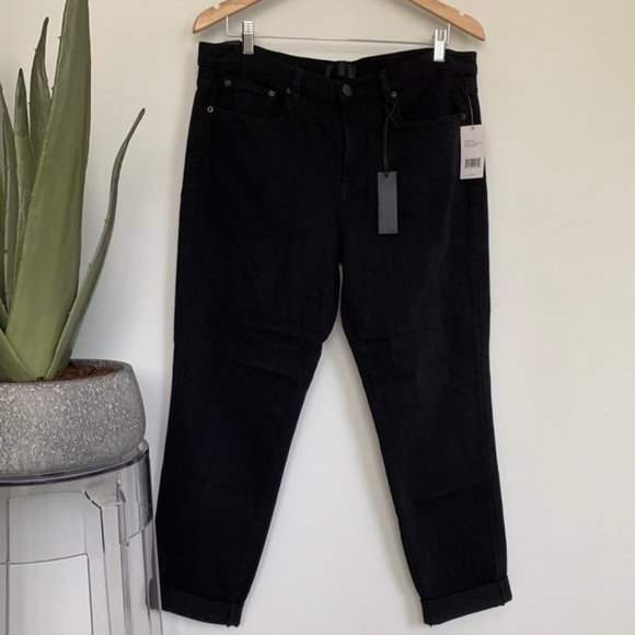 Vince Mason Relaxed Rolled Jeans in Thesta (Black) 32 with stretch - Picture 3 of 11